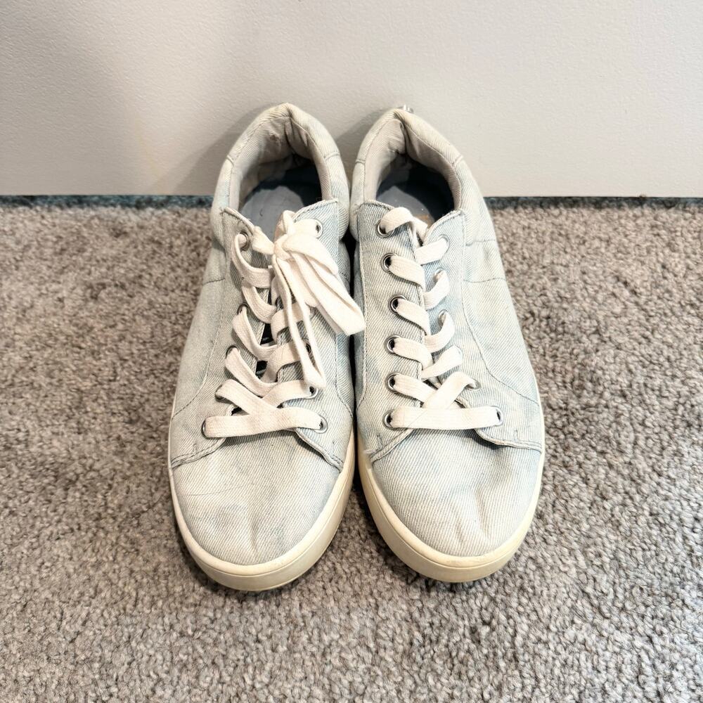 Steve Madden Sneakers Blue Light Wash Lace Up Womens 7